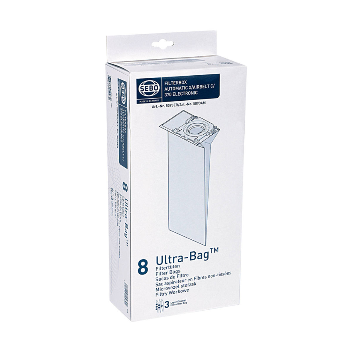 Afbeelding van Sebo X/XP/G EVO370/470 Stofzuigerzak Microvezel 8 stuks