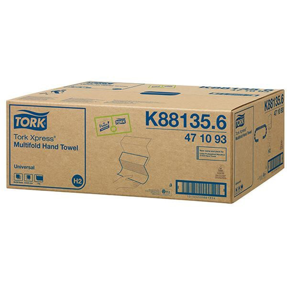Tork H2 Handdoek Multifold 1lgs Comfort 20x250 stuks