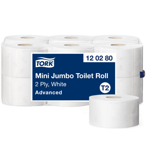 Tork T2 Toiletpapier Mini Jumbo 2lgs Comfort 12x850 vel