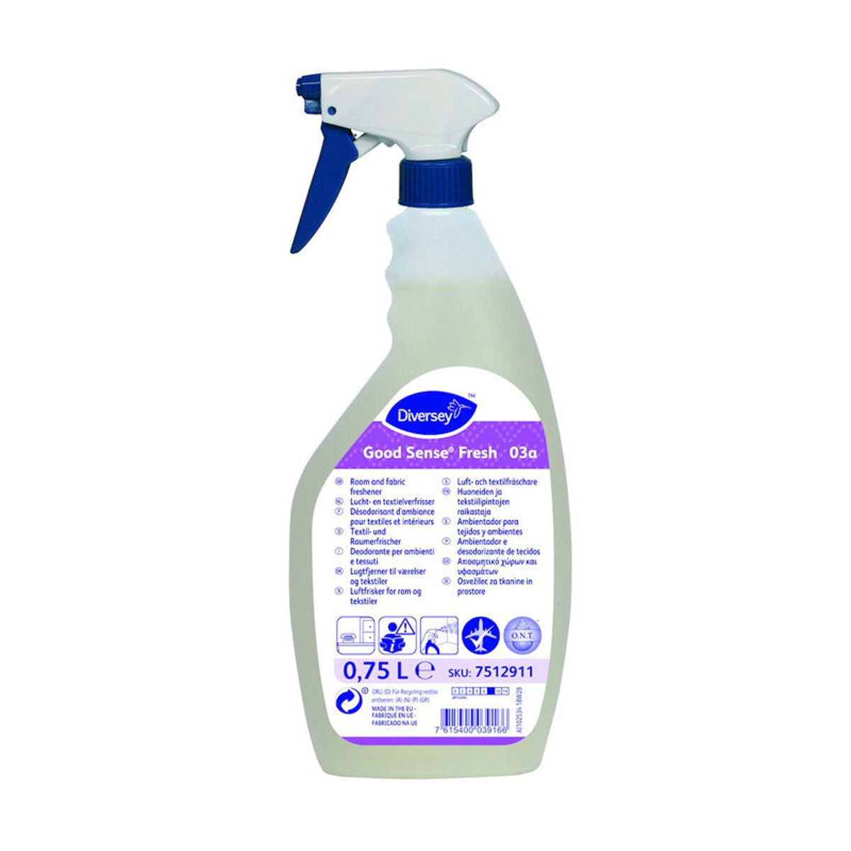Diversey Good Sense Fresh 6x750 ml lucht- en textielverfrisser voor geurverwijdering