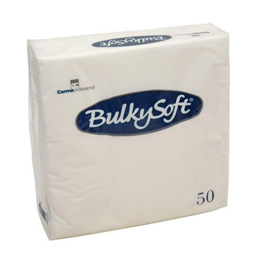 Bulkysoft Servet 2lgs 40x40 cm 1/4 vouw 2000 stuks Wit