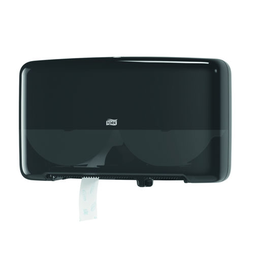 Afbeelding van Tork T2 Toiletpapier Mini Jumbo Duo Dispenser Zwart