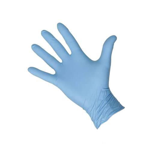 Afbeelding van Handschoen Latex Gepoederd maat M Blauw 100 stuks