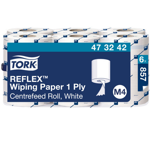 Tork M4 Reflex Poetsrol Midi 1-Lgs Wit 6x300 Mtr