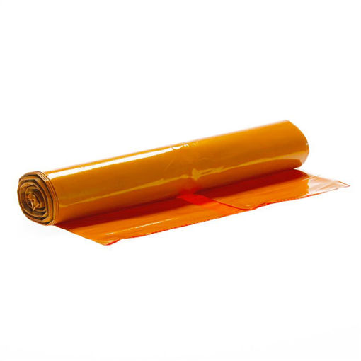 Afbeelding van Afvalzak HDPE 58x100 cm T23 Oranje rol à 25 stuks