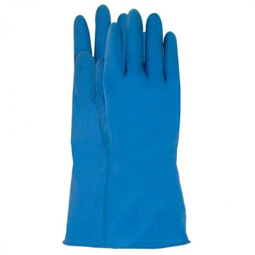 Afbeelding van Huishoudhandschoen Latex Maat S Blauw