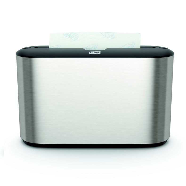 Tork H2 Handdoek Multifold Countertop Dispenser RVS/Zwart