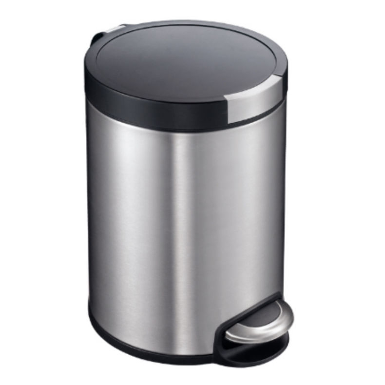 Afbeelding van EKO Pedaalemmer Kunststof Pedaal 5 ltr RVS Look