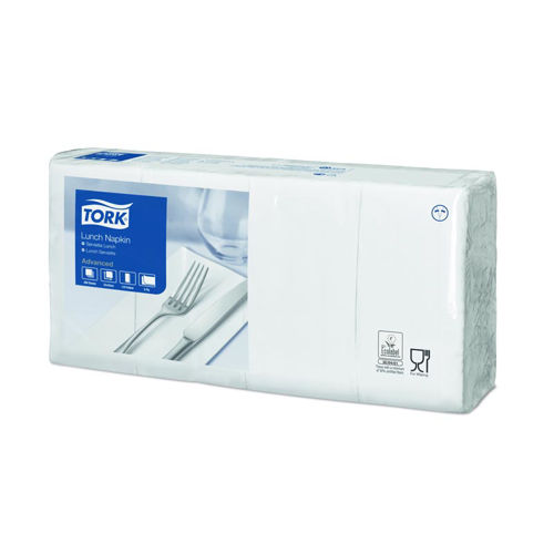 Tork Servet 2lgs 33x33 cm 1/8 vouw 2000 stuks Wit