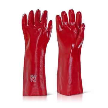 Afbeelding van Handschoen PVC Rood 45 cm