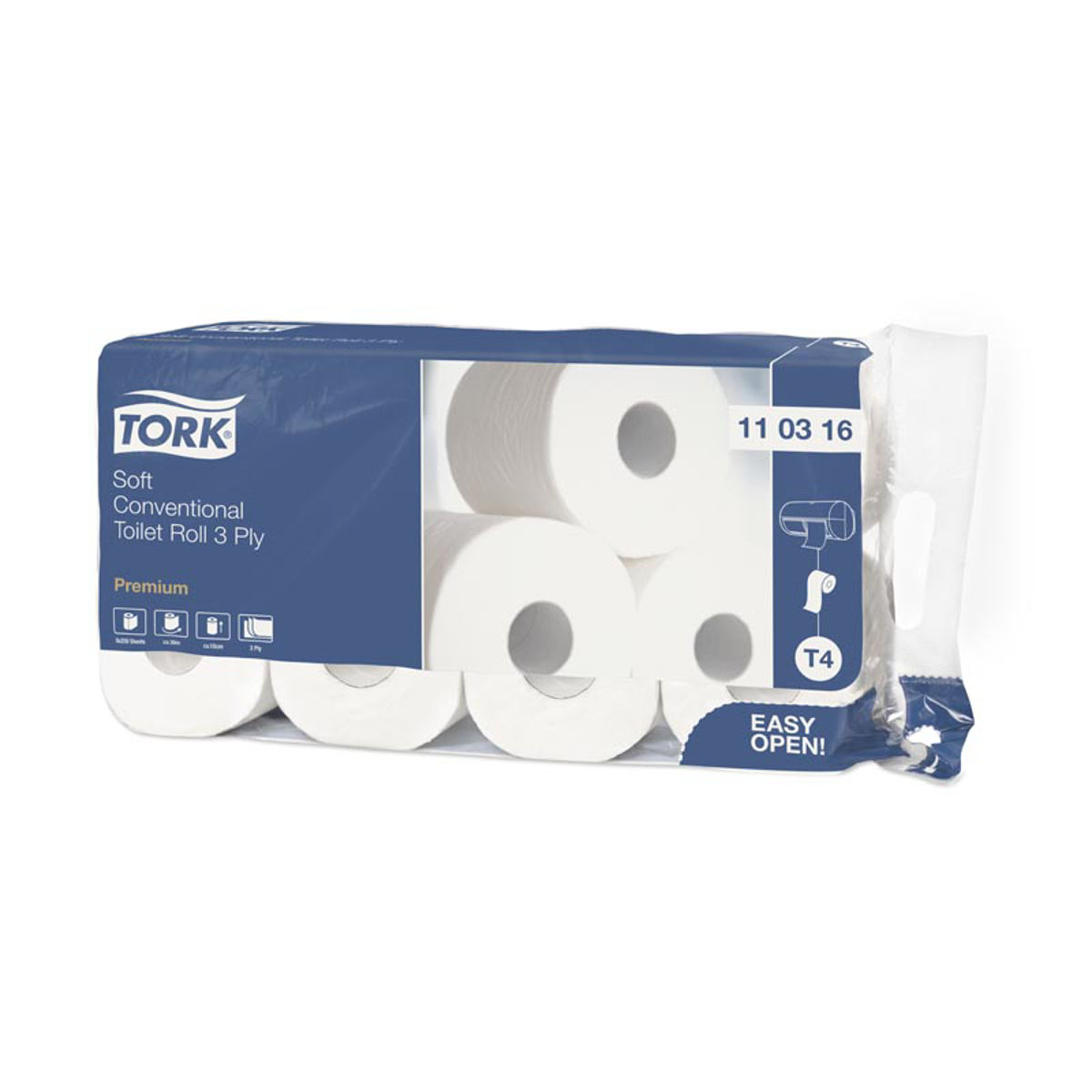Tork T4 Toiletpapier Traditioneel 3lgs Premium 72x250 vel