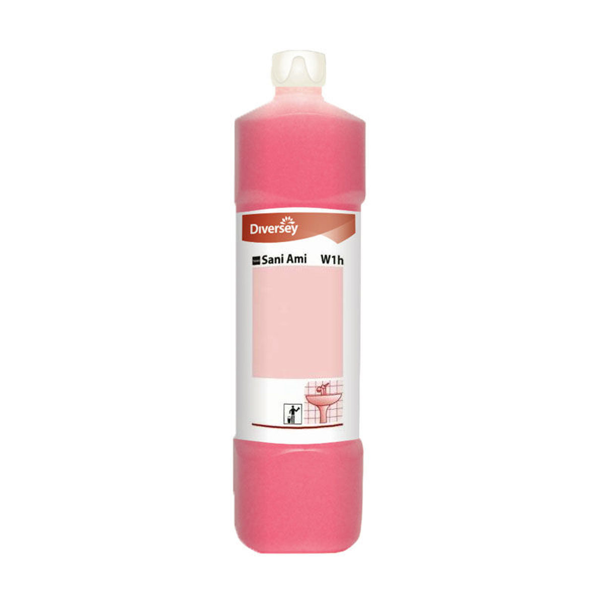 Diversey Taski Sani Ami 6x1 ltr sanitairreiniger voor kalkzeep en huidvet