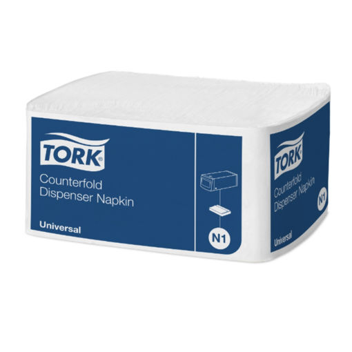 Afbeelding van Tork Counter Servet 1lgs 24x300 stuks Wit