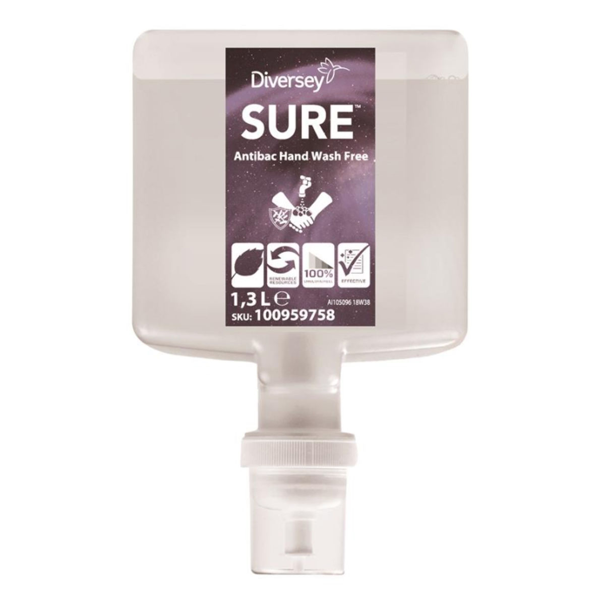 Afbeelding van Diversey Sure Handwash Antimic 4x1,3 ltr