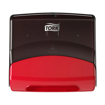 Afbeelding van Tork W4 Gevouwen Reinigingsdoek Dispenser Zwart/Rood