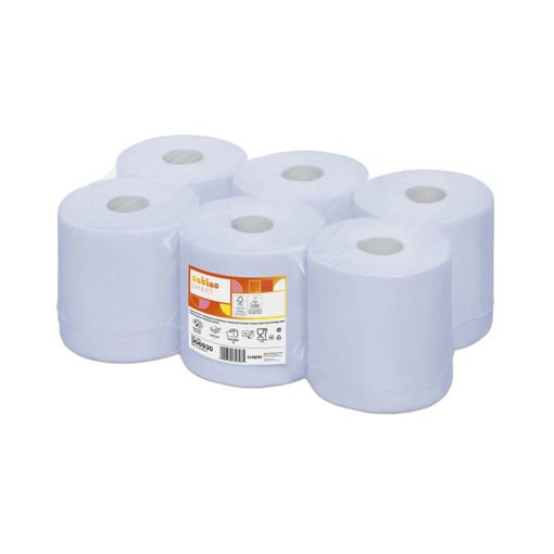 Satino CF1 Poetsrol Midi 1lgs Blauw 6x300 mtr