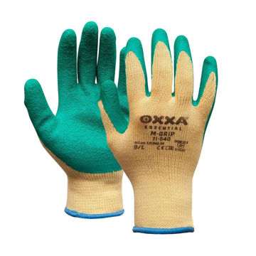 Afbeelding van Handschoen OXXA M-Safe Grip maat L Groen/Geel - per paar