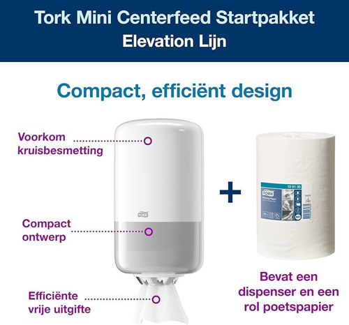 Afbeelding van Tork M1 Poetsrol Dispenser Mini Starter Pack