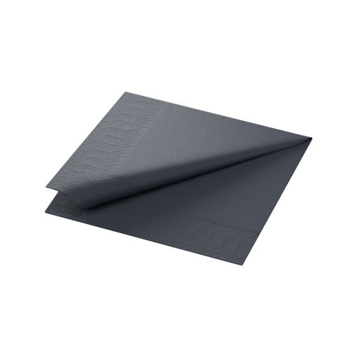 Afbeelding van Duni Tissue Servet 33x33 cm 3 lgs 8x125 stuks Zwart
