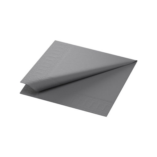 Afbeelding van Duni Tissue Servet 33x33 cm 3 lgs 8x125 stuks Grijs