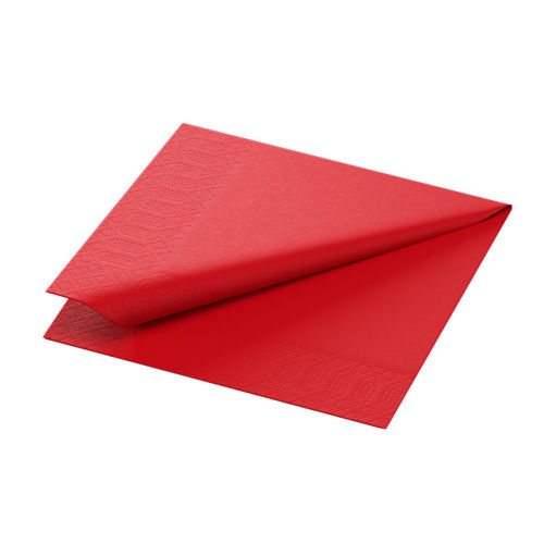 Afbeelding van Duni Tissue Servet 24x24 cm 3 lgs 8x250 stuks Rood