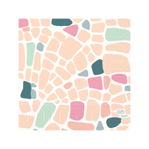 Afbeelding van Duni Tissue Servet 33x33 cm 3 lgs 10x50 stuks "Ocean Pebbles