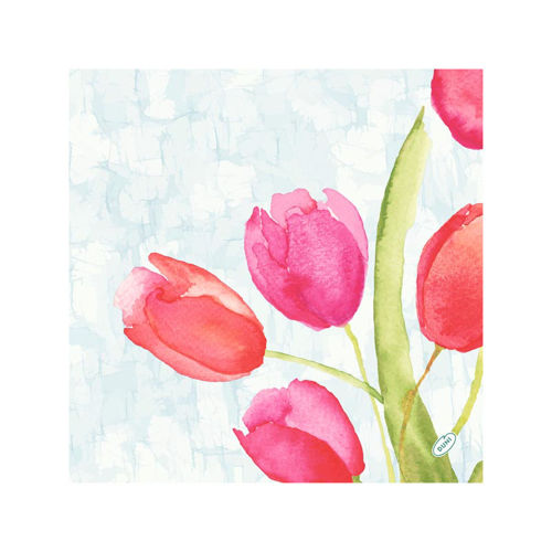 Afbeelding van Duni Dunisoft Servet 40x40 cm 6x60 stuks "Painted Tulips"