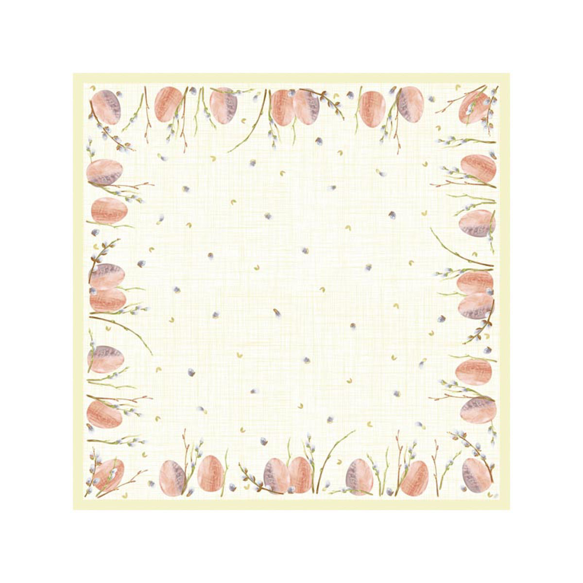 Afbeelding van Duni Dunicel Napperon 84x84 cm 5x20 stuks "Willow Easter"