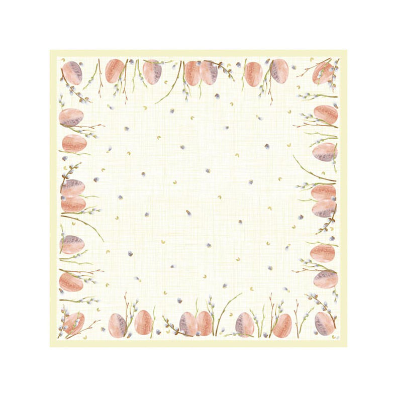 Afbeelding van Duni Dunicel Napperon 84x84 cm 5x20 stuks "Willow Easter"