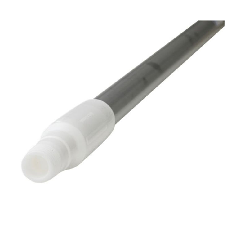 Afbeelding van Steel Alu met schroefdraad & Greep Wit 140 cm