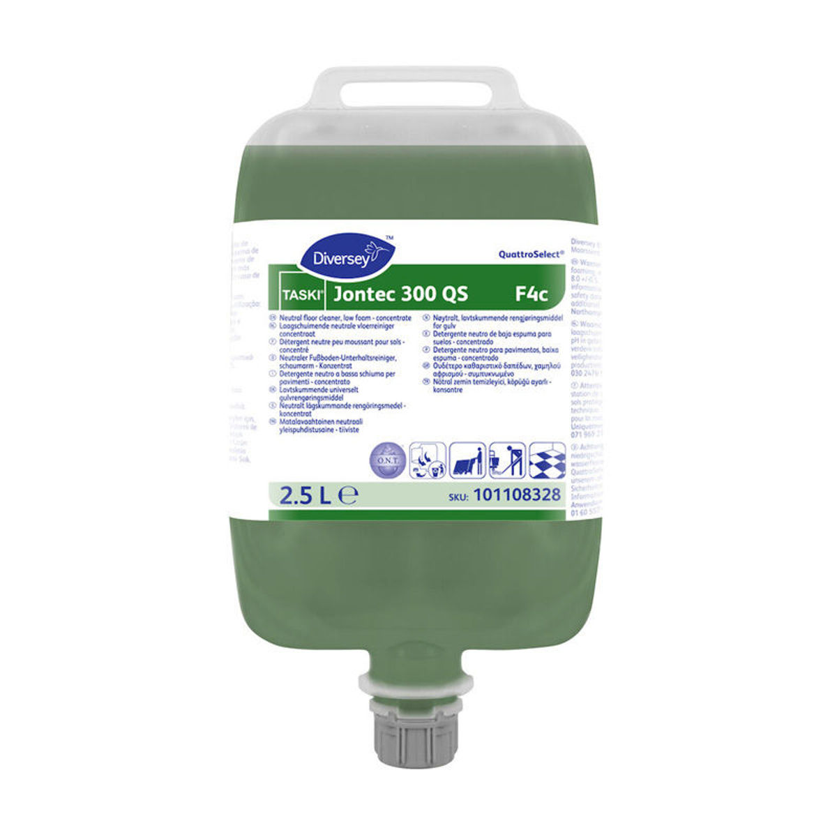 Diversey TASKI Jontec 300 QS 2 x 2,5 liter vloerreiniger voor QuattroSelect