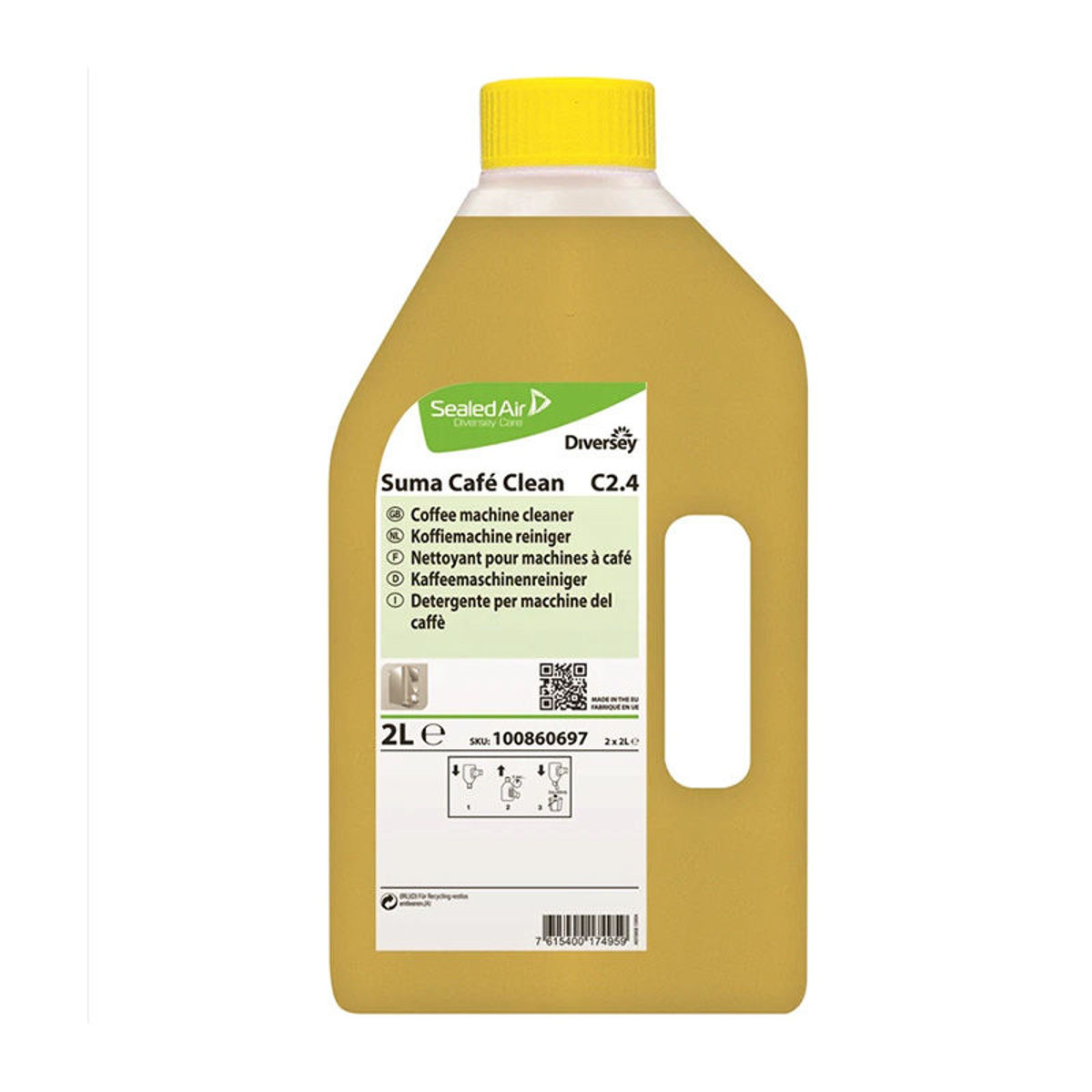 Diversey Suma Cafe Clean C2.4 2x2 ltr reiniger voor koffiemachines