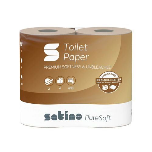 Afbeelding van Satino MT1 Puresoft Toiletpapier Traditioneel 2lgs 40x400vel