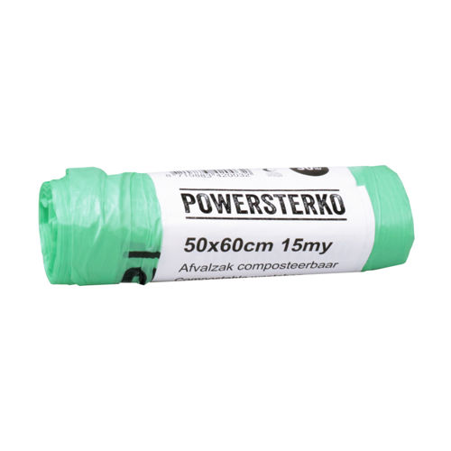 Afvalzak Compost 50x60 cm T15 30ltr Doos 40 rol à 10 stuks