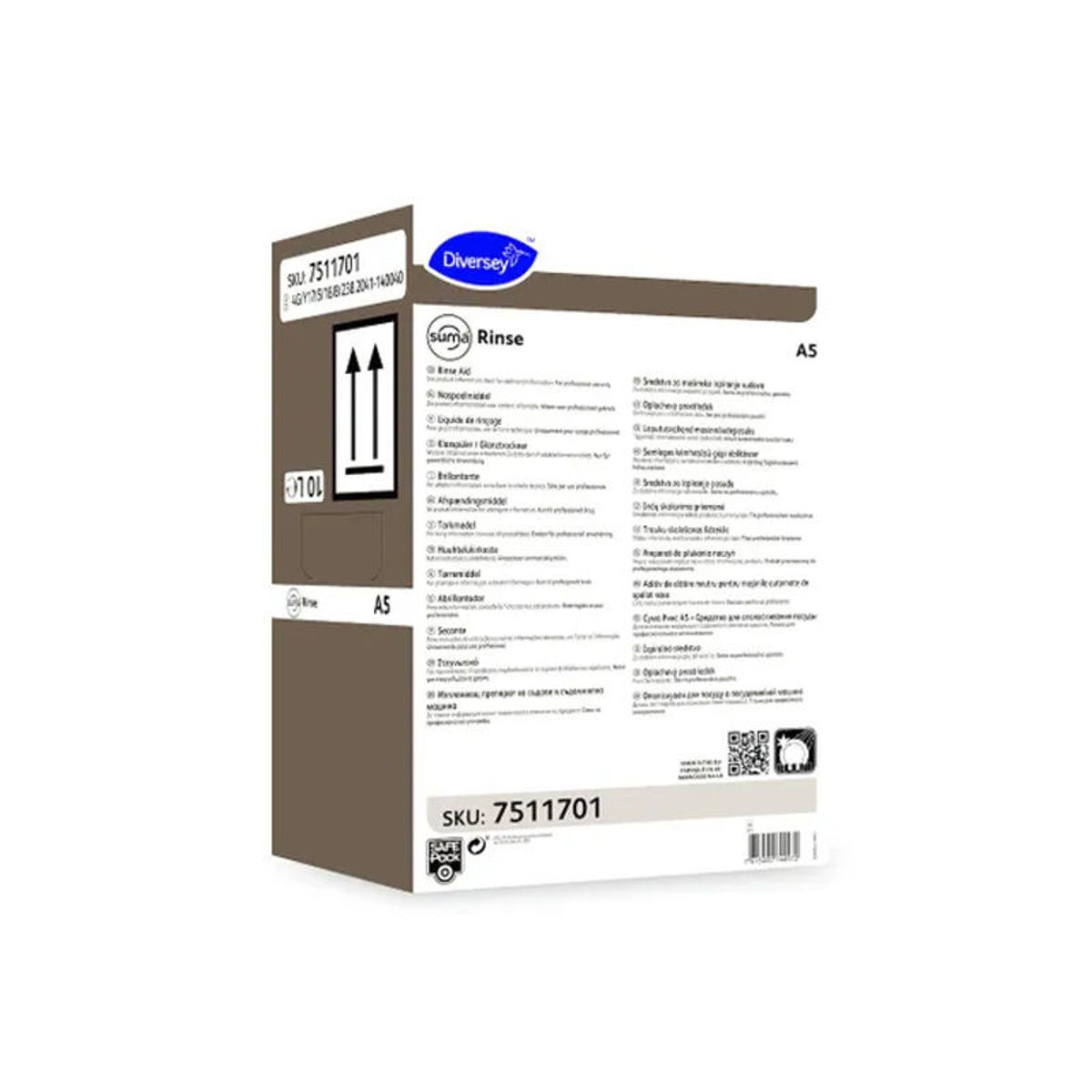 Diversey Suma Rinse A5 Naglansmiddel SafePack 10 l voor professionele machinale vaatwas