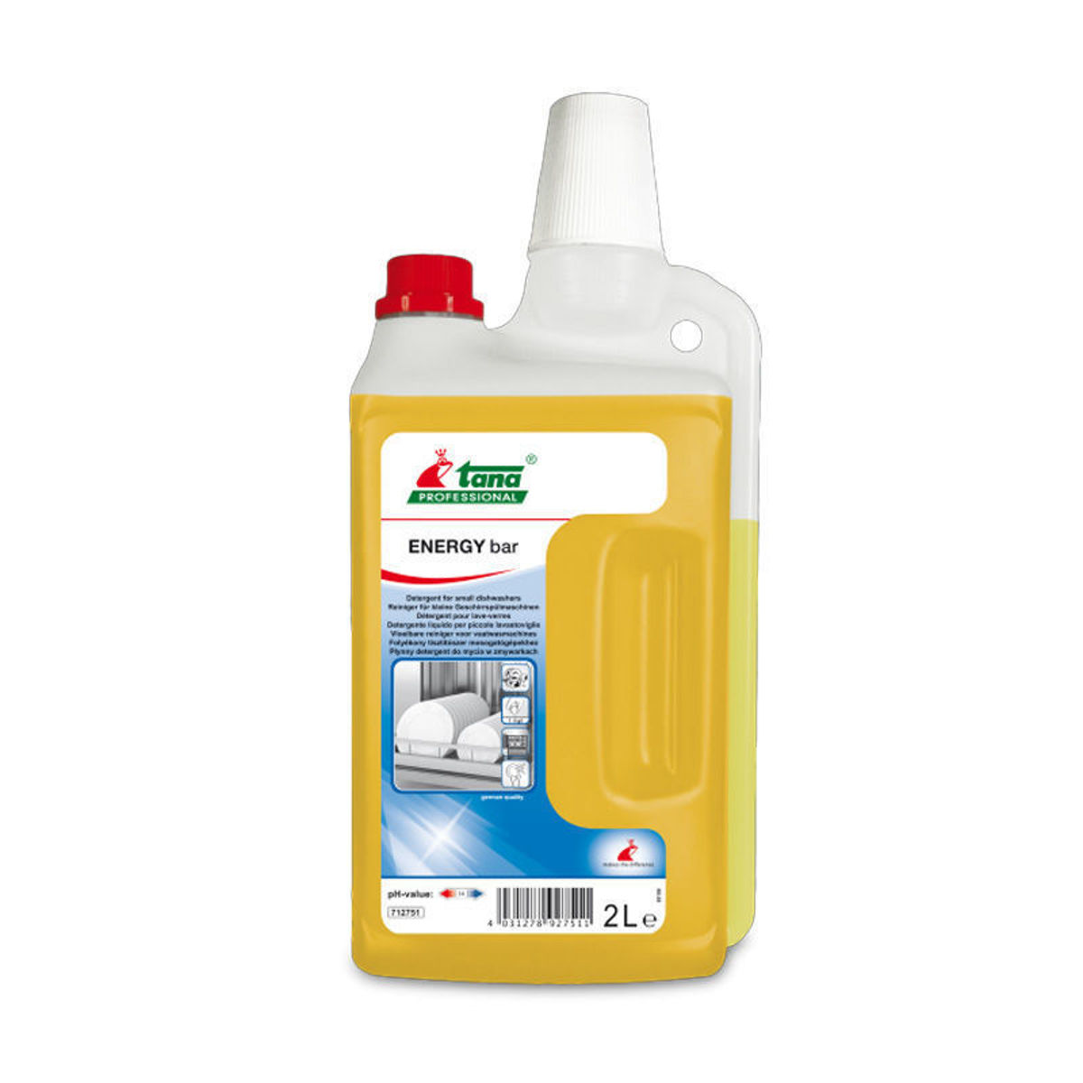 Tana Professional Energy Bar Doseerflacon 2 ltr vaatwasmiddel voor kleine professionele vaatwassers