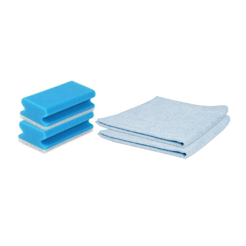 Afbeelding van Microvezeldoek 50 gram 40x40 cm 2 stuks + 2 sponzen