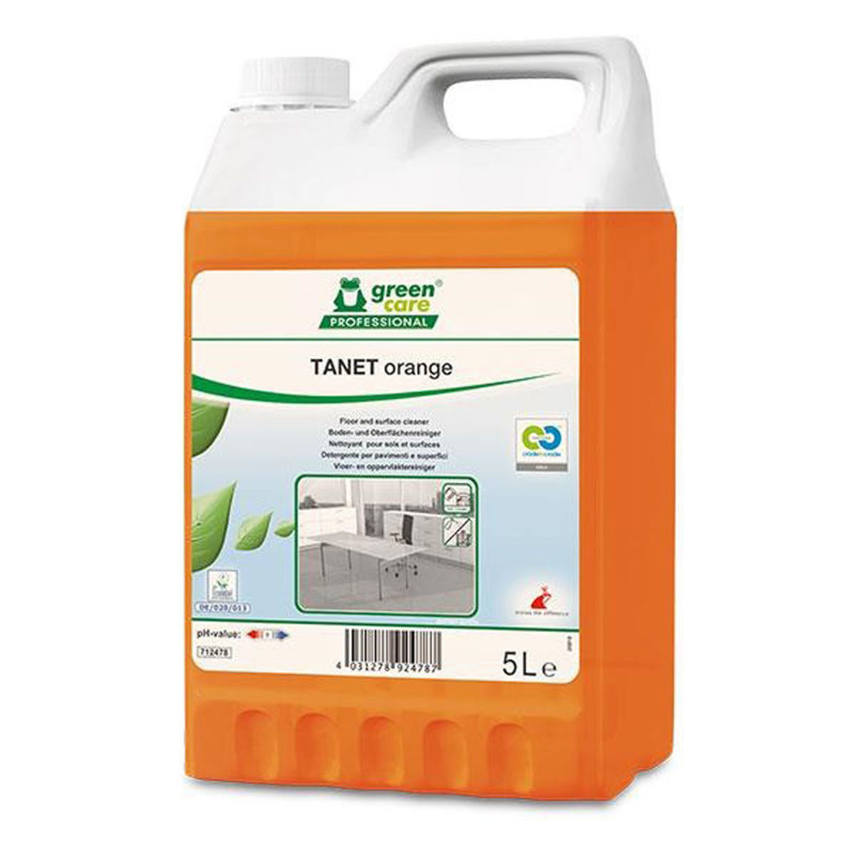 Green Care Professional TANET orange 5 liter vloer- en oppervlakkenreiniger