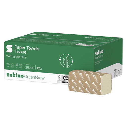 Satino GreenGrow PT3 Handdoek V-vouw 2lgs 15x214 stuks
