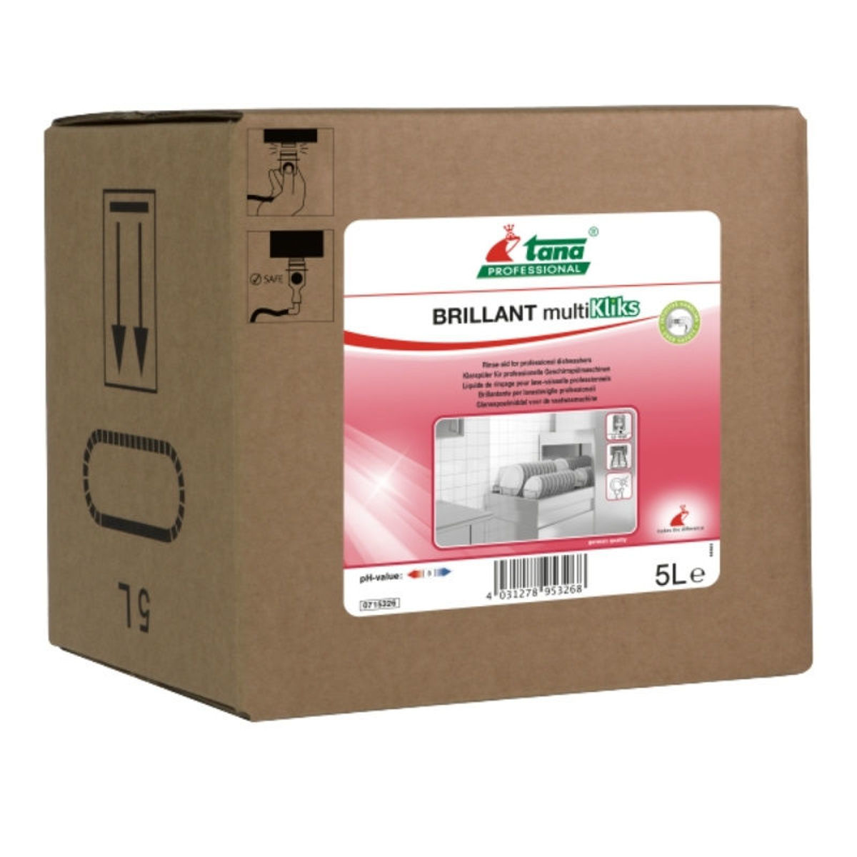 Tana Professional Brillant MultiKliks 5 ltr glansspoelmiddel voor professionele vaatwas