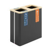 Afbeelding van Globular Afvalscheidingsbak 2x40 ltr Zwart/ Bamboe